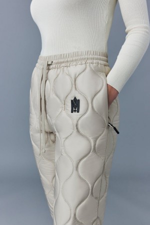 Mackage ALISON-QT Heritage quilted technical Byxor Dam Beige | 967BDLGMV