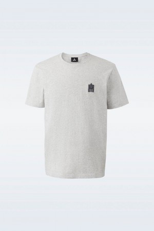 Mackage DEV with velvet logo T-Shirt Herr Ljusgrå | 570XNOIJY