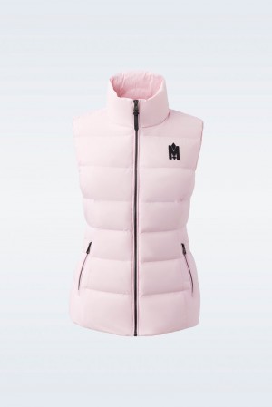 Mackage GISELA Stretch light down with stand collar Väst Dam Rosa | 346OQSYZR