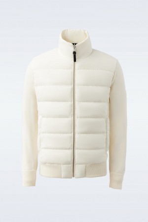 Mackage HANEY hybrid light down sweater Pufferjacka Herr Vita | 135NUGPQH