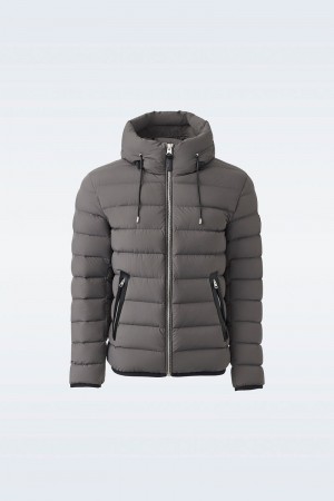 Mackage JACK Agile-360 stretch light with hood Dunjackor Herr Mörkgrå | 324VIOYKZ