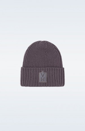 Mackage JUDE-MZ hand-knit toque with ribbed cuff Hatt Herr Lila | 950RXJBFA