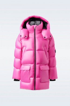 Mackage KENNIE Lustrous light with hood Dunparka Barn Rosa | 356ORPZQV