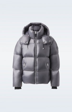 Mackage KENT-Z lustrous light with hood Dunjackor Herr Mörkgrå | 751HTMGLE