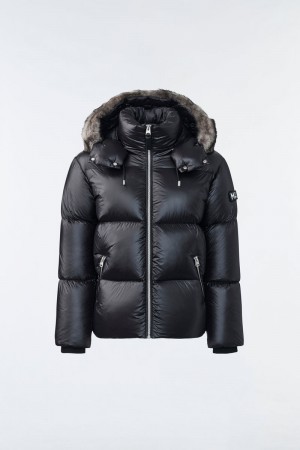 Mackage KENT lustrous light with shearling Dunjackor Herr Svarta | 347LFGEUR