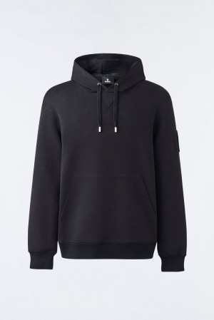 Mackage KRYS with velvet embroidery Hoodie Dam Svarta | 329YWQXPU