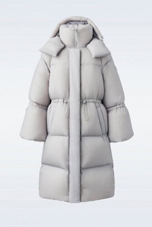 Mackage LENZI 2-in-1 down with removable hood Rockar Dam Ljusgrå | 837AENDMB