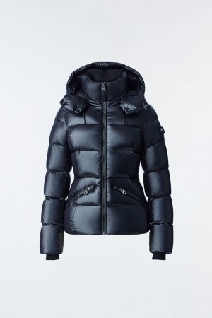 Mackage MADALYN lustrous light with hood Dunjackor Dam Svarta | 695JQKAPL