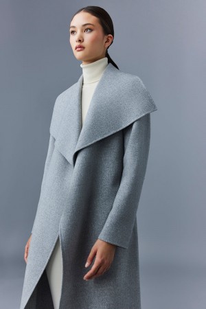 Mackage MAI-CN Double-face wool wrap Rockar Dam Grå | 306EYVDSN