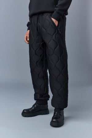 Mackage MITCHEL Heritage quilted technical Byxor Herr Svarta | 712ZIXYCN