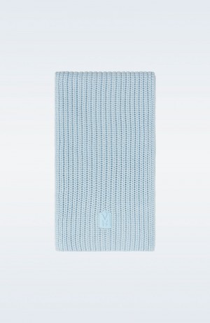 Mackage NELL Rectangular merino wool Halsduk Dam Ljusblå | 106OMWKVN