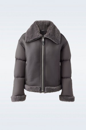 Mackage SENYA Agile-360 with shearling trim Dunjackor Dam Mörkgrå | 304XRQESY