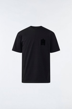 Mackage TEE with velvet logo T-Shirt Herr Svarta | 751OMQIED