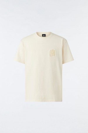 Mackage TEE with velvet logo T-Shirt Herr Beige | 682CVTFUZ