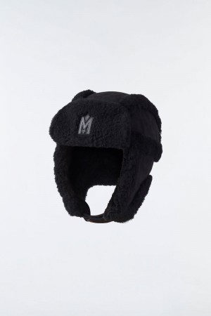 Mackage ZAYN Shearling aviator Hatt Dam Svarta | 073ZKTPHG