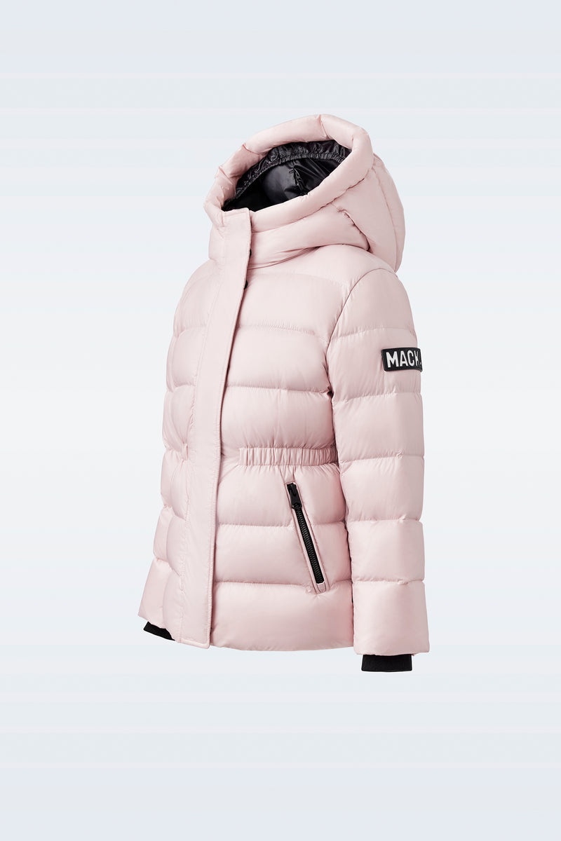 Mackage ALANNIS Lustrous Medium with hood Dunparka Barn Ljusrosa | 961ZANBQW