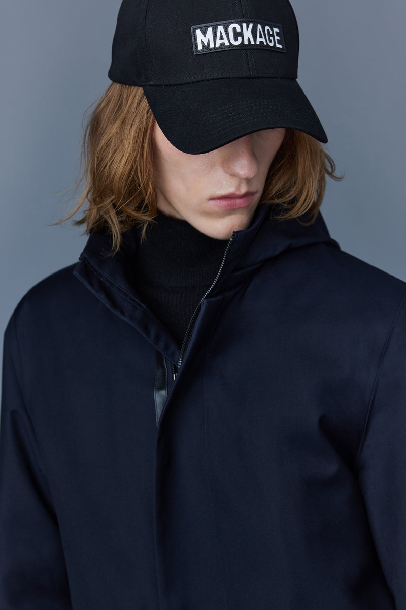 Mackage ANDERSON Baseball (R) Läder wordmark Hatt Dam Svarta | 350EVFITY