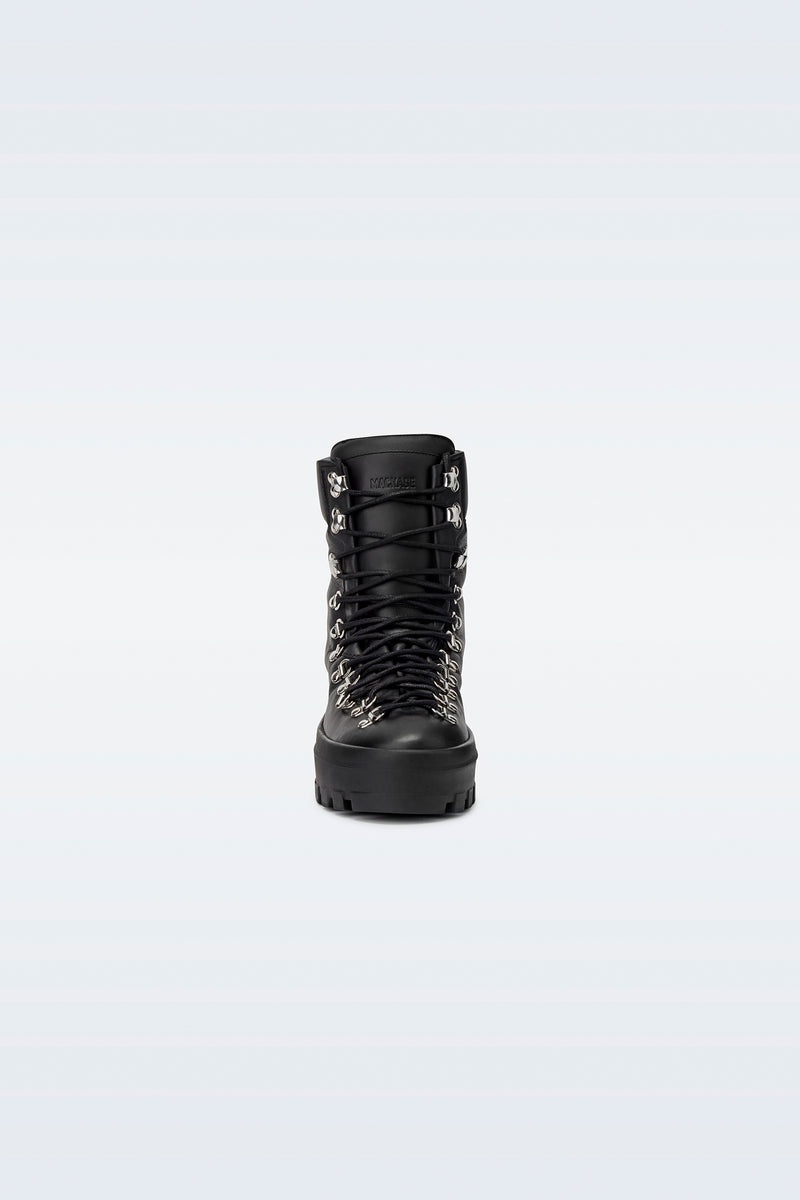 Mackage BAIN-W Läder mid-calf lace-ups Vinterkängor Dam Svarta | 209RAEHNU