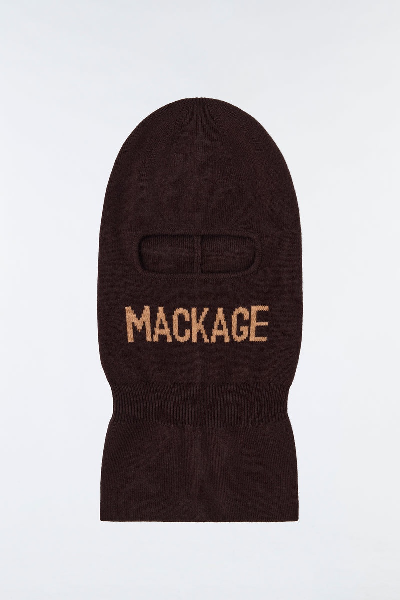 Mackage BALA Knit merino blend logo balaclava Hatt Dam Svarta | 134DPYESH