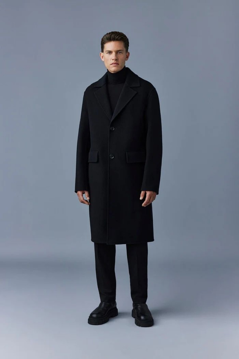 Mackage BENJAMIN Double-face wool with notched lapel Rockar Herr Svarta | 893FMRGSV