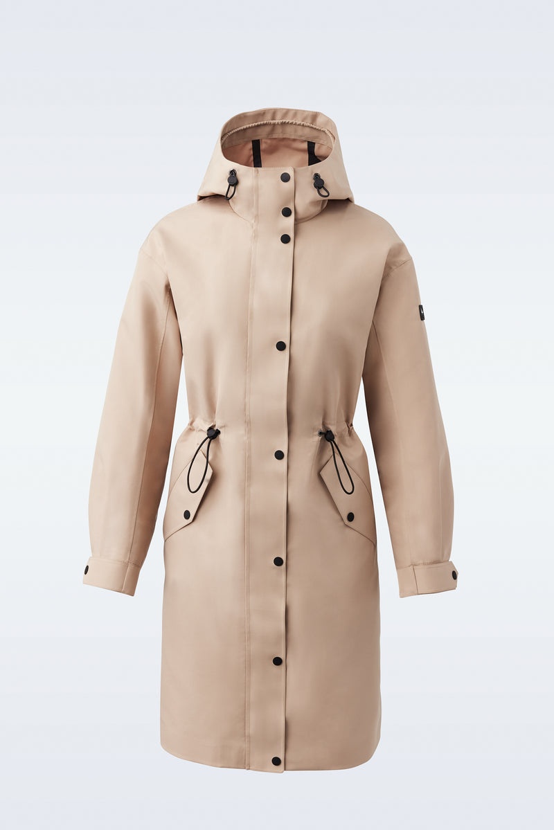 Mackage BREER Long 2-in-1 rain parka with removable liner Trenchcoat Dam Bruna | 685TLZOWH