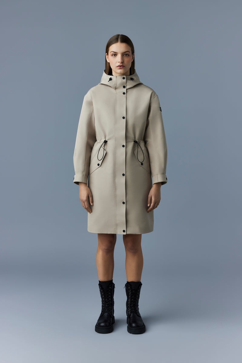 Mackage BREER Long 2-in-1 rain parka with removable liner Trenchcoat Dam Bruna | 685TLZOWH