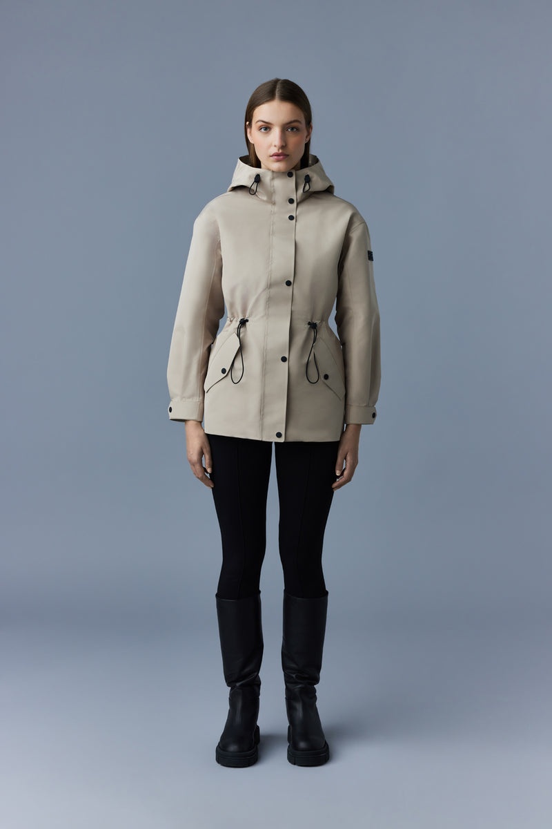 Mackage CARRIE Korta 2-in-1 rain parka with removable liner Trenchcoat Dam Bruna | 708KVBHAO