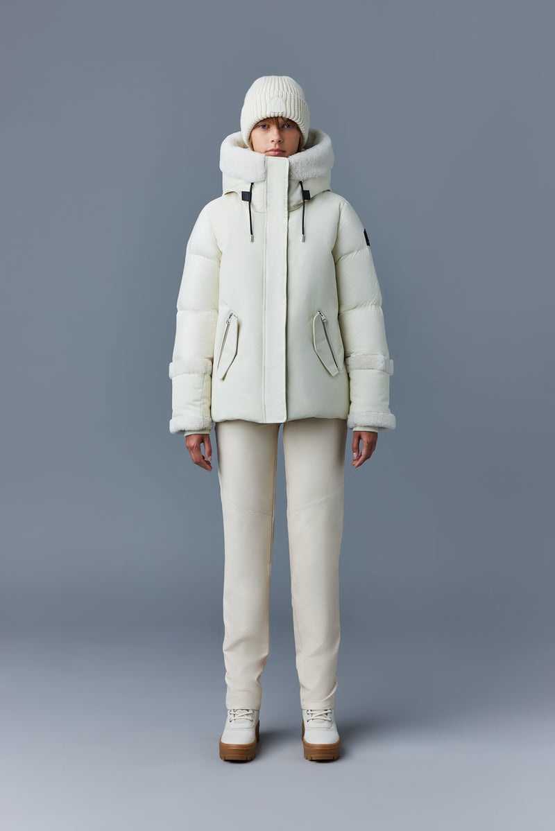 Mackage CYRAH Arctic Twill with shearling trim Dunjackor Dam Vita | 381ERANWY