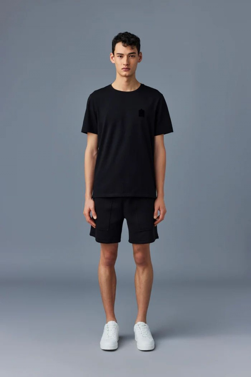 Mackage DEV with velvet logo T-Shirt Herr Svarta | 842CGHUTX