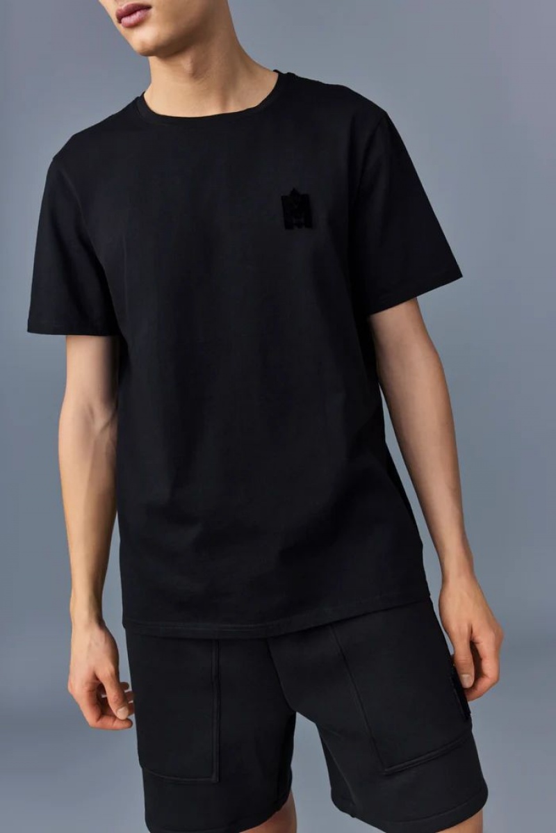 Mackage DEV with velvet logo T-Shirt Herr Svarta | 842CGHUTX