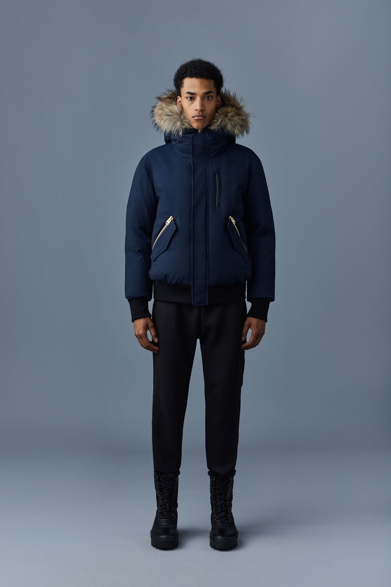 Mackage DIXON 2-in-1 Nordic Tech down bomber with natural fur Dunparka Herr Marinblå | 476IXOREQ