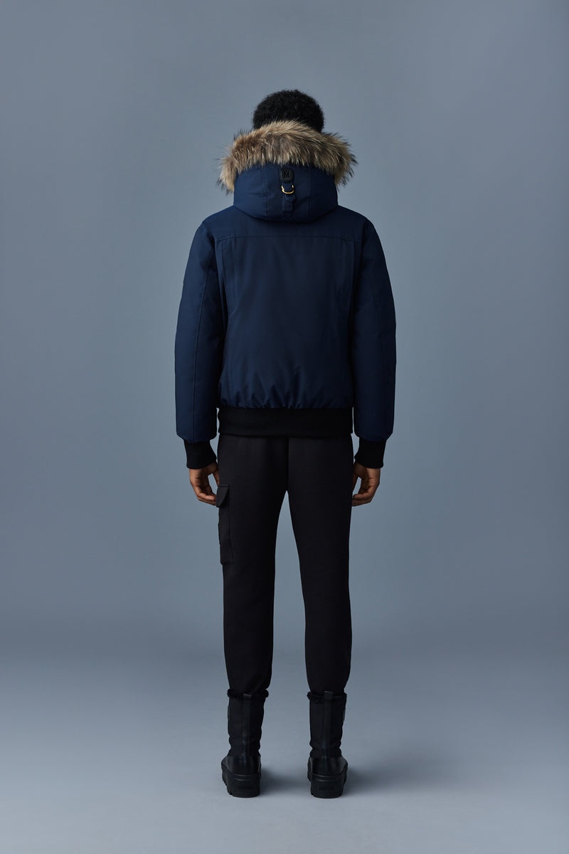 Mackage DIXON 2-in-1 Nordic Tech down bomber with natural fur Dunparka Herr Marinblå | 476IXOREQ