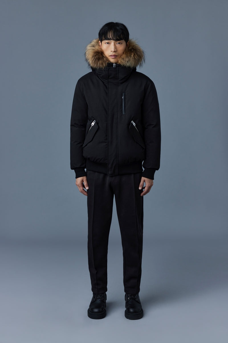 Mackage DIXON 2-in-1 Nordic Tech down bomber with natural fur Dunparka Herr Svarta | 150FUZTVD