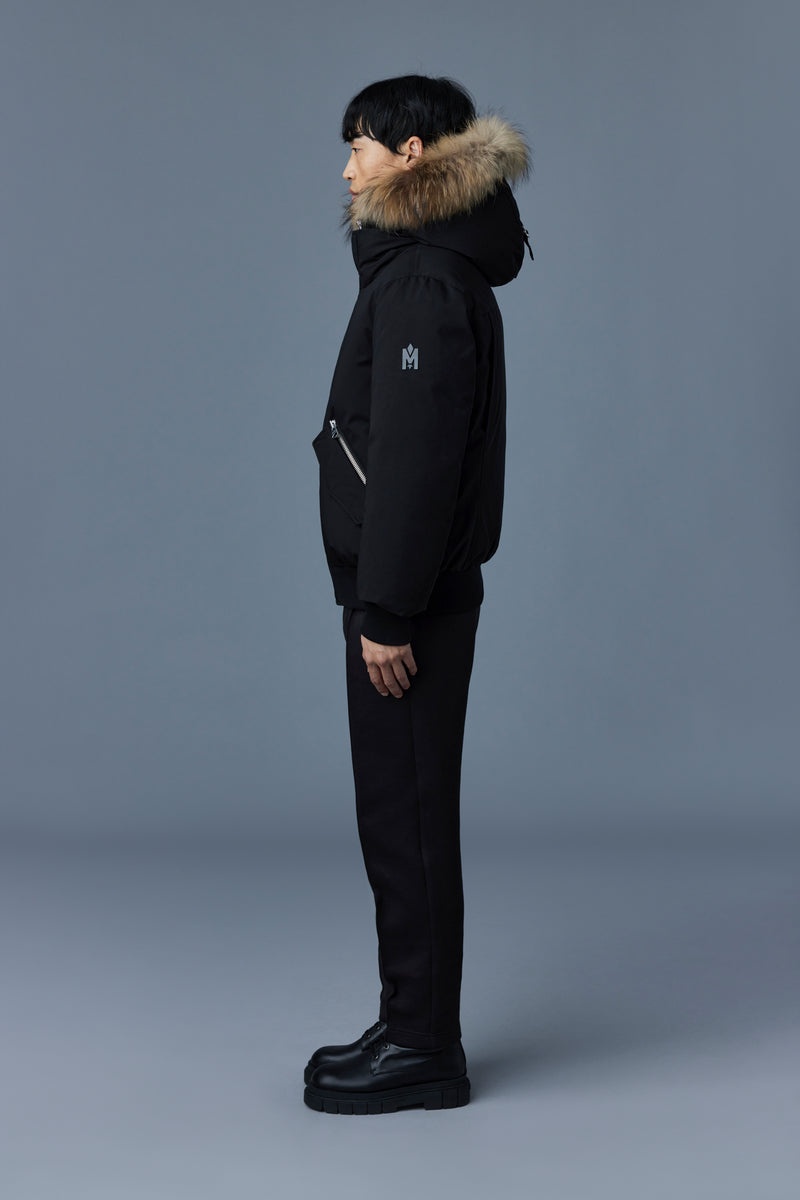 Mackage DIXON 2-in-1 Nordic Tech down bomber with natural fur Dunparka Herr Svarta | 150FUZTVD