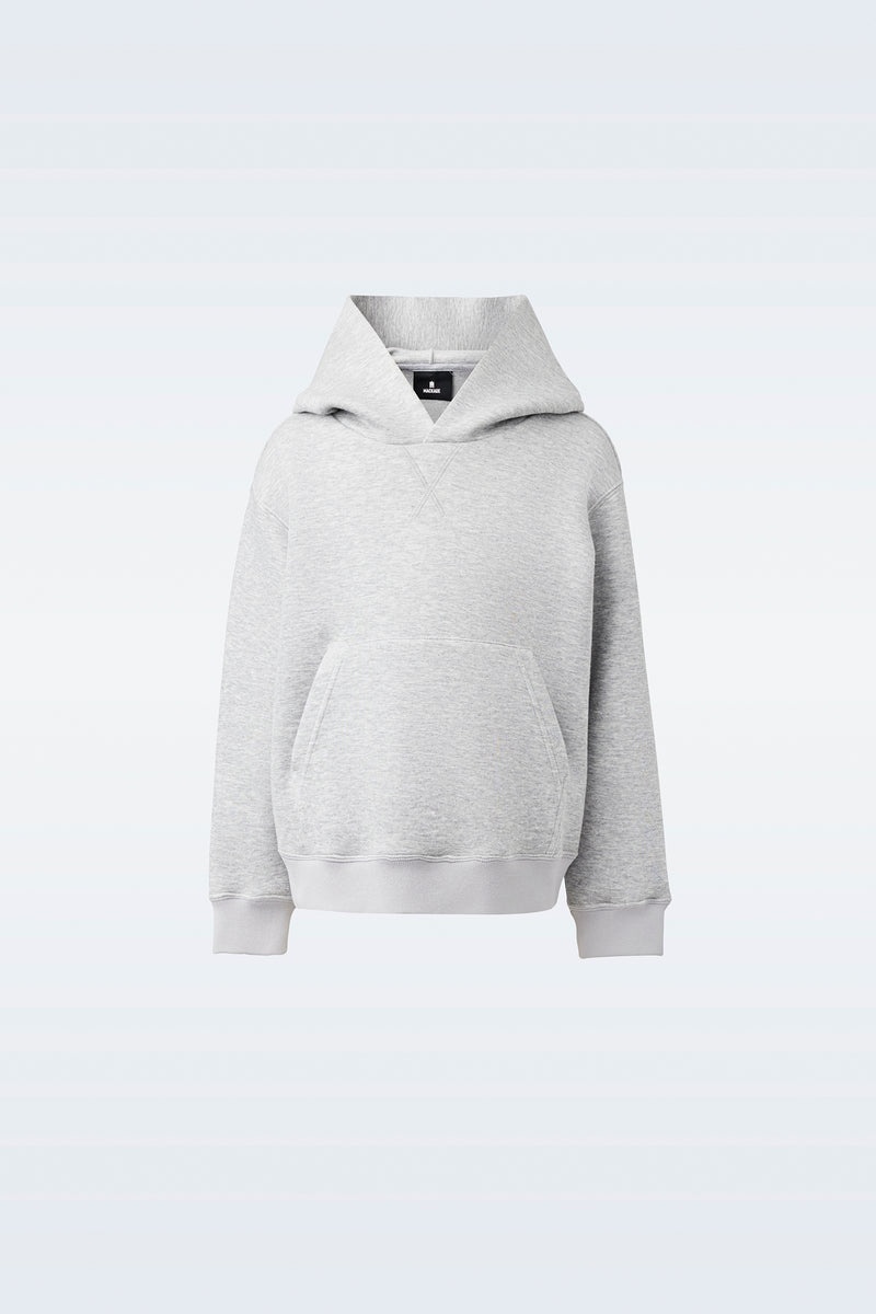 Mackage DRU Double-face jersey Hoodie Barn Ljusgrå | 108KFUJXN