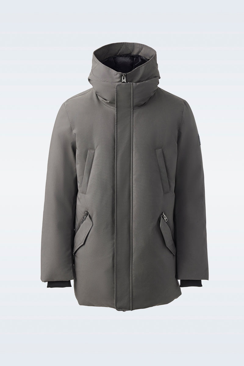 Mackage EDWARD 2-in-1 down with removable hooded bib Rockar Herr Mörkgrå | 078UOABVI