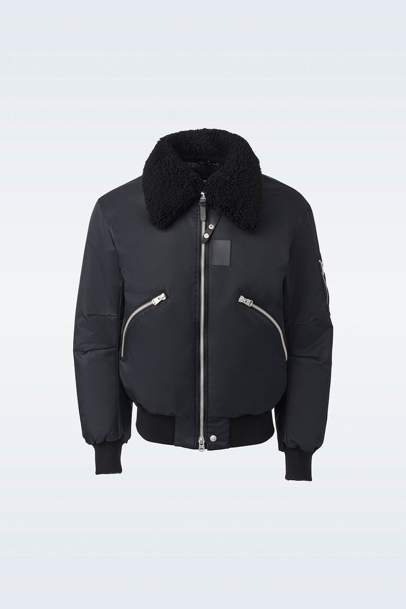 Mackage FRANCIS Down with shearling collar  Bomberjacka Herr Svarta | 370RPINBQ