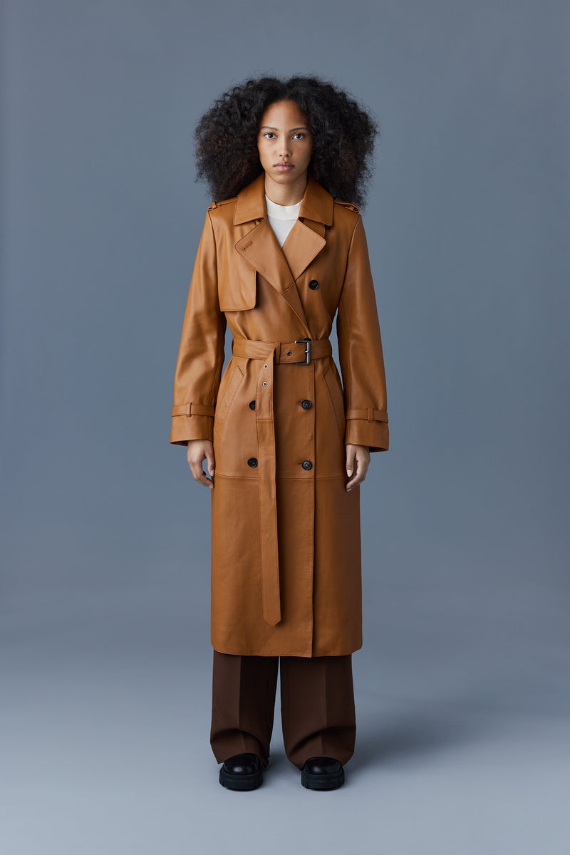 Mackage GAEL (R) Läder with belt Trenchcoat Dam Bruna | 706RVHXZG