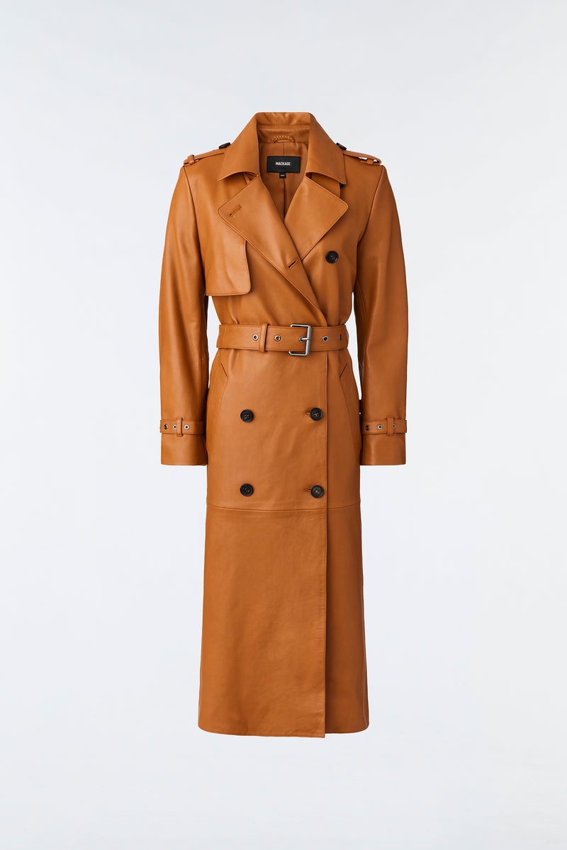 Mackage GAEL (R) Läder with belt Trenchcoat Dam Bruna | 706RVHXZG