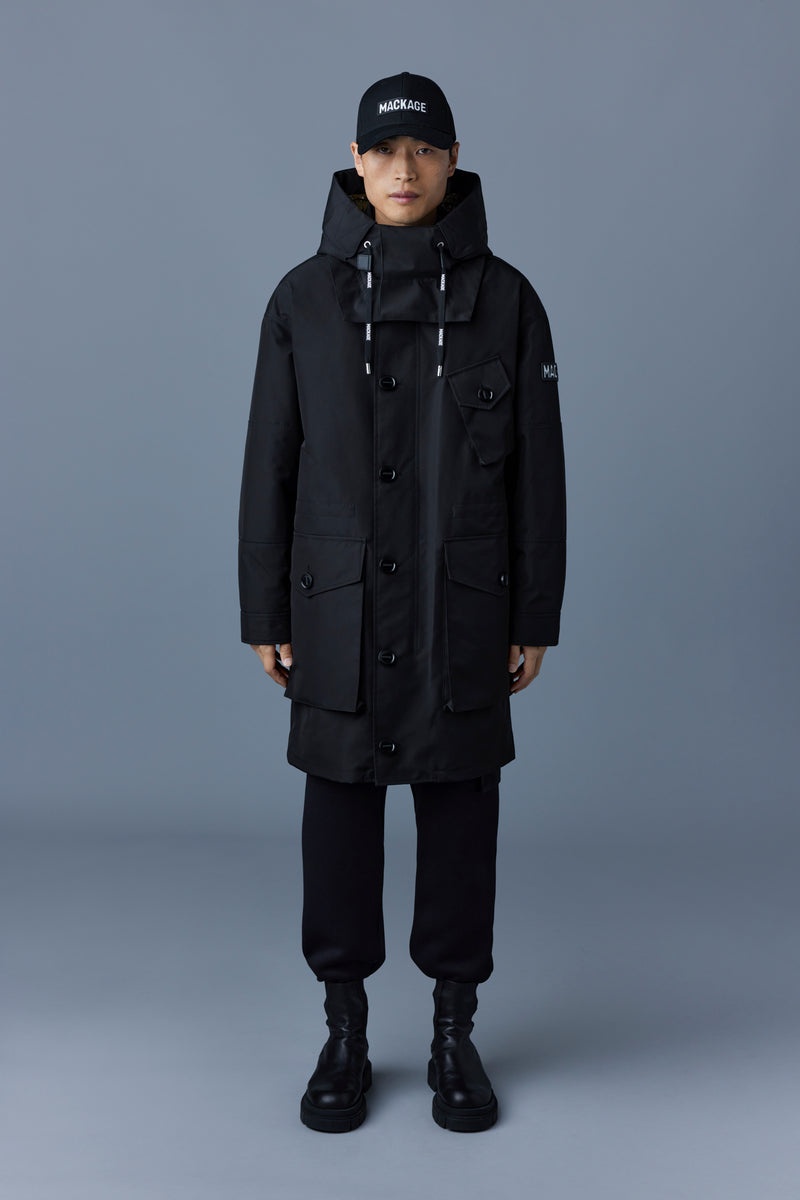 Mackage HARLEM Bonded Tech with hood Dunparka Herr Svarta | 937DYZHUJ