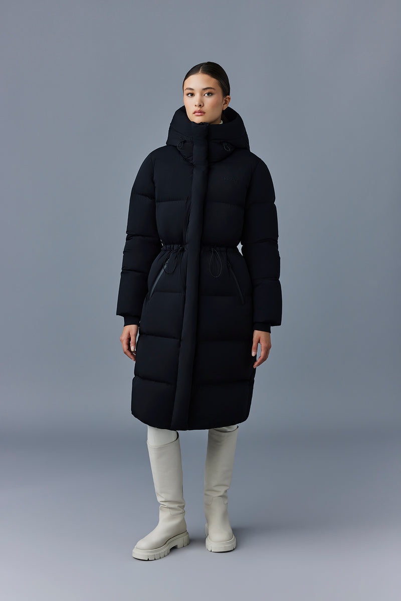 Mackage ISHANI-CITY Long down quilted with hood Rockar Dam Svarta | 684QCTMWD