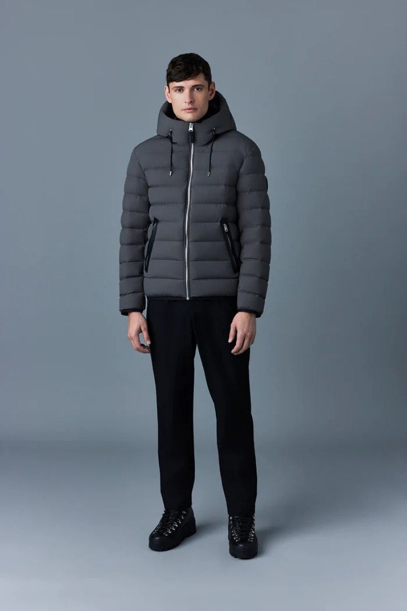 Mackage JACK Agile-360 stretch light with hood Dunjackor Herr Mörkgrå | 324VIOYKZ