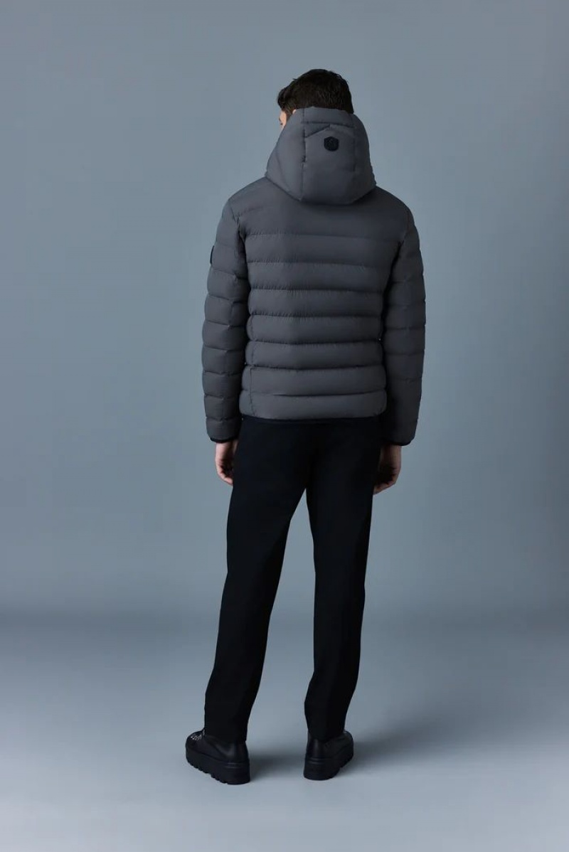 Mackage JACK Agile-360 stretch light with hood Dunjackor Herr Mörkgrå | 324VIOYKZ