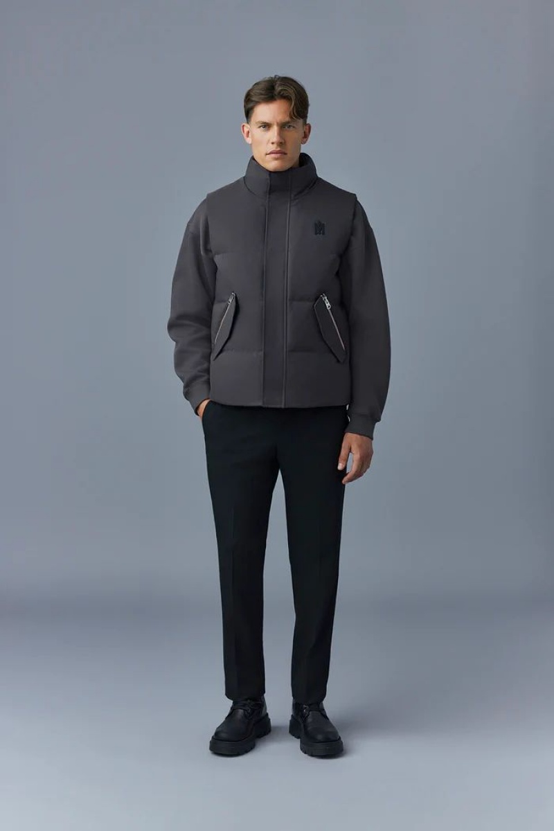 Mackage JOSEPH Nordic Tech down with funnel collar Väst Herr Mörkgrå | 318DOQNTA