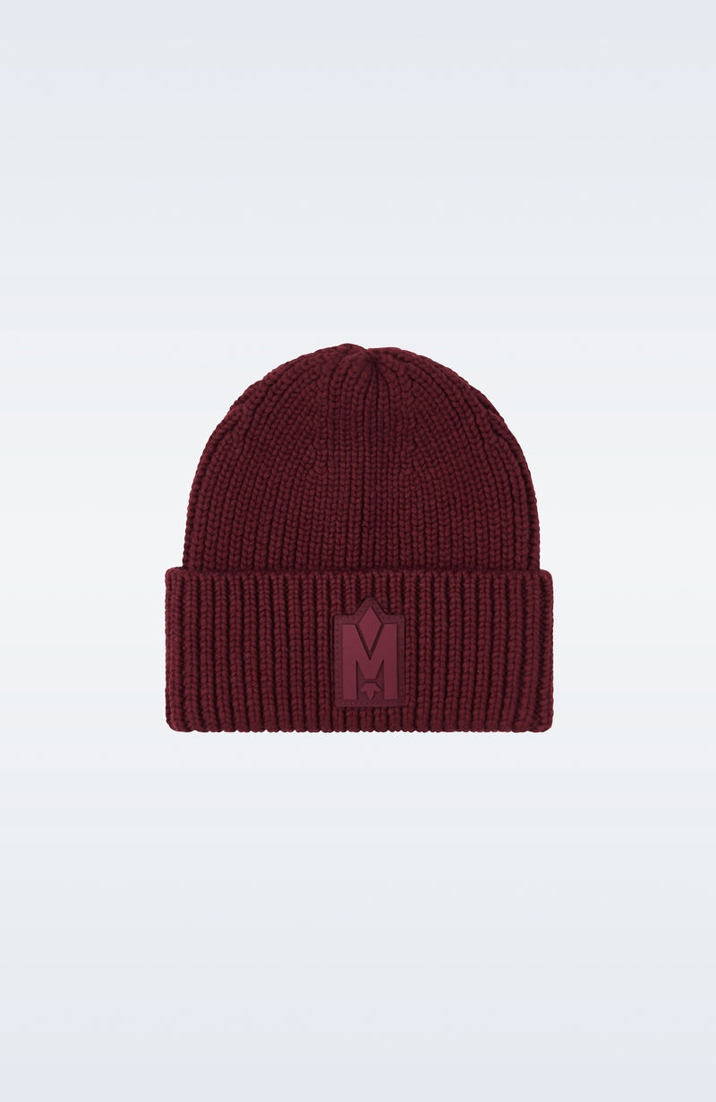 Mackage JUDE-MZ hand-knit toque with ribbed cuff Hatt Herr Vinröda | 385TAZBWD