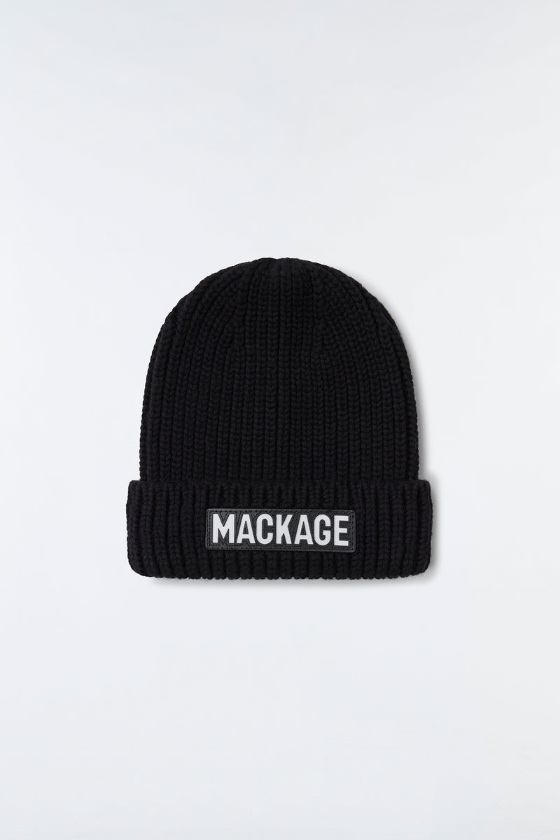 Mackage JUDE hand-knit toque with ribbed cuff Tillbehör Barn Svarta | 684TNHQUX 