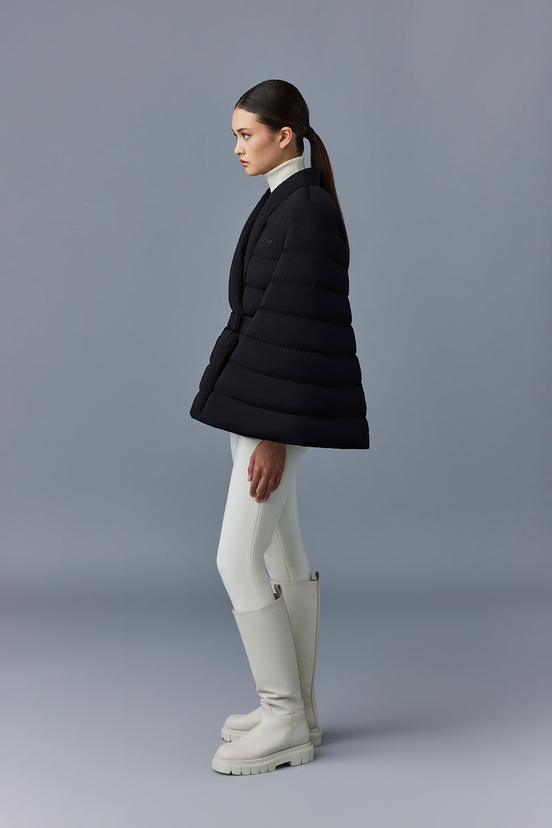 Mackage JULIETA-CITY Light down wrap Rockar Dam Svarta | 580KRSUFD