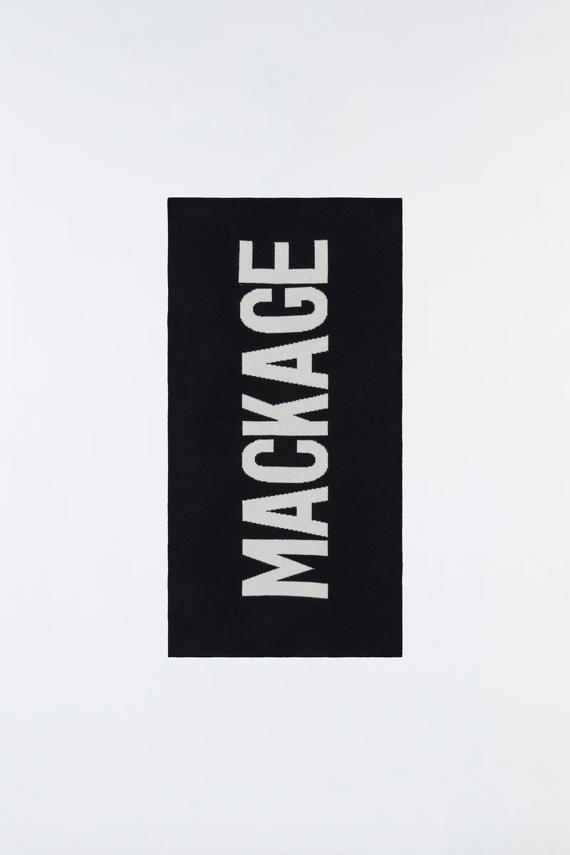 Mackage JUNO 2-in-1 merino blend logo Halsduk Dam Svarta | 109ERZIYL