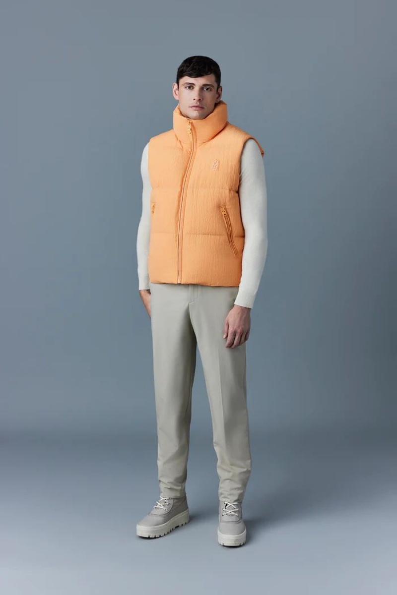 Mackage KANE-TR Tactile Ripstop Fabric with funnel collar Väst Herr Orange | 169CXGNIZ