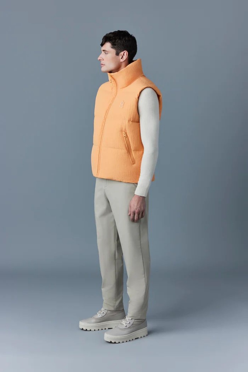 Mackage KANE-TR Tactile Ripstop Fabric with funnel collar Väst Herr Orange | 169CXGNIZ